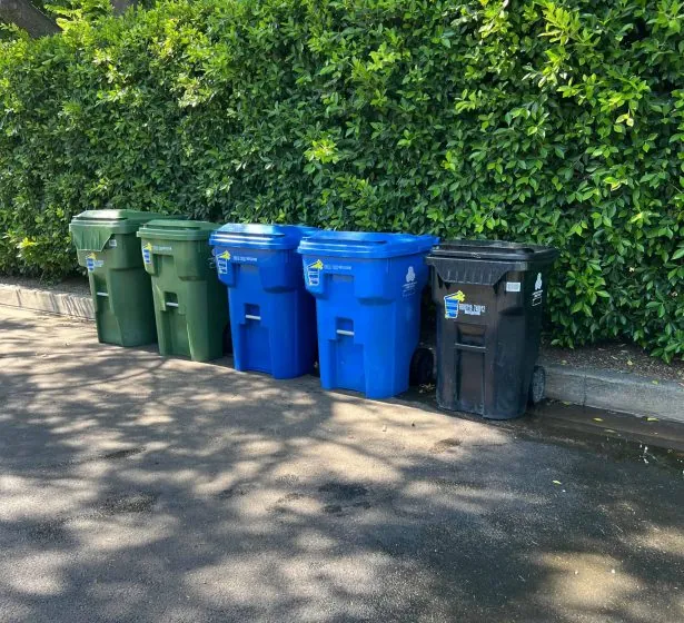 Clean trash bins after a Fresh Bins LA service in Canoga Park